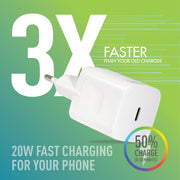 Power Delivery 20W travel charger with Lightning Cable - Skech Mobile Products#plug_eu