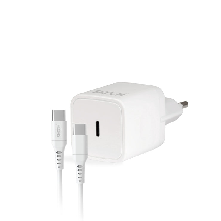 Power Delivery 20W travel charger with Type C Cable - Skech Mobile Products