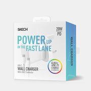 Power Delivery 20W travel charger with Type C Cable - Skech Mobile Products#plug_uk
