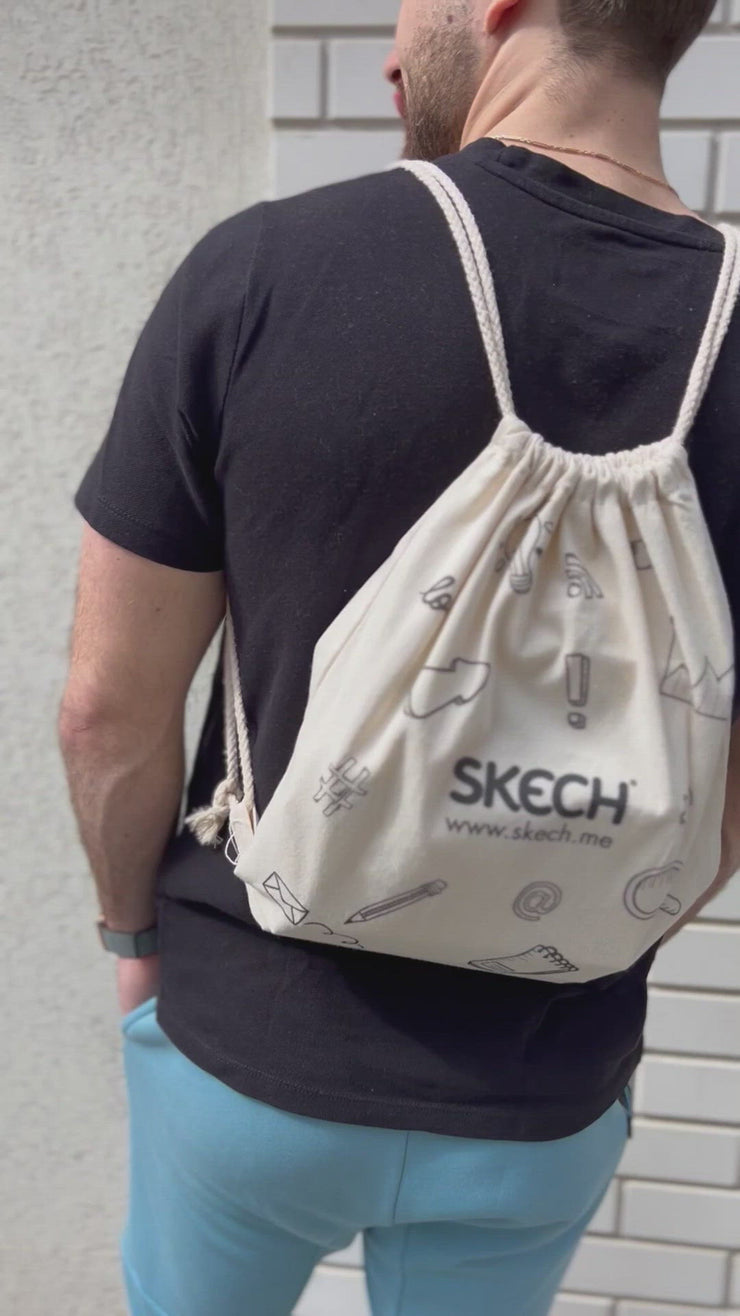 Skech Canvas Drawstring Backpack